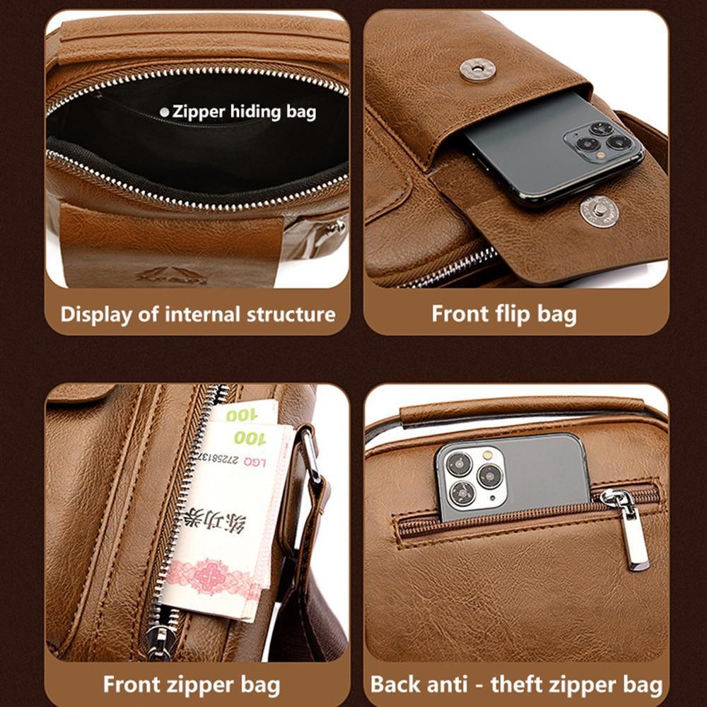 Bolsa Despojada De Couro - Mens Bag