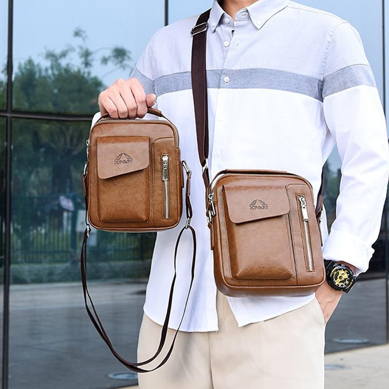 Bolsa Despojada De Couro - Mens Bag